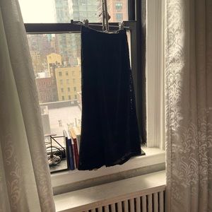 Black lace overlay skirt with pockets